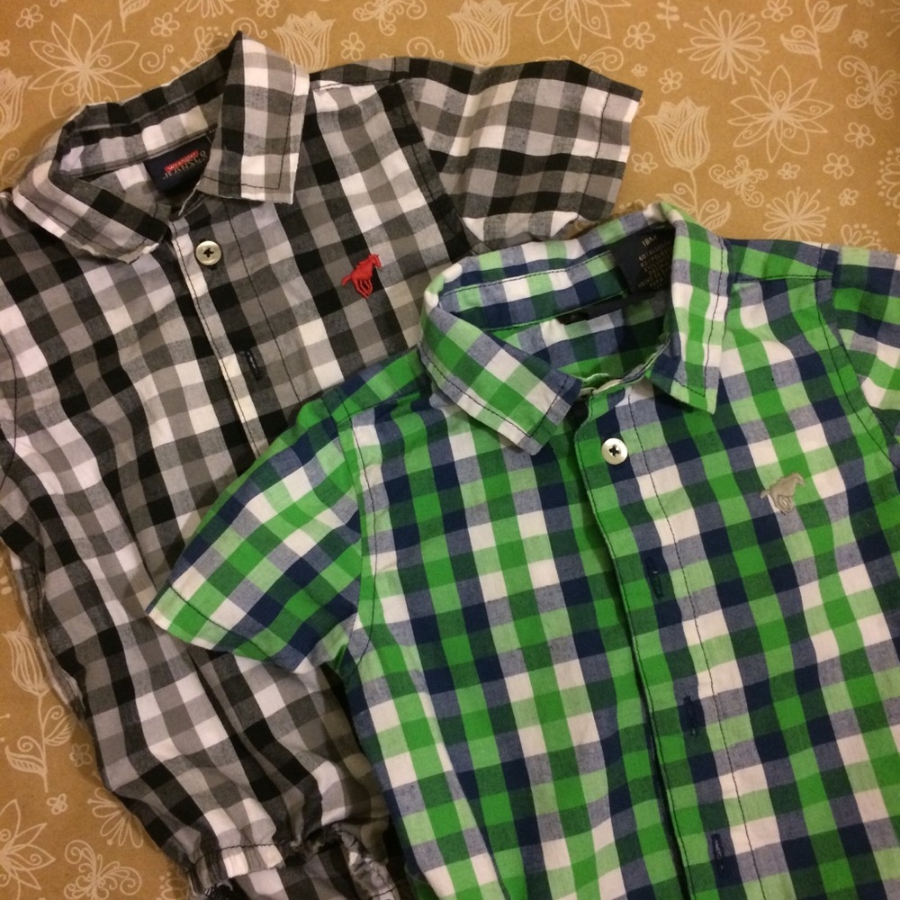 Baby pair of bodysuit plaid